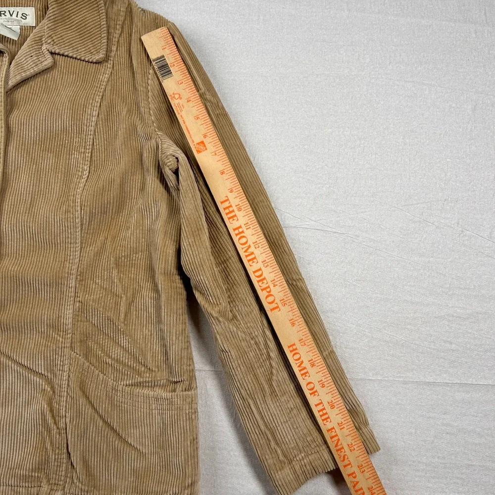 Orvis Shacket Womens 10 Tan Corduroy Chore Jacket Cotton Button Blazer Beige
